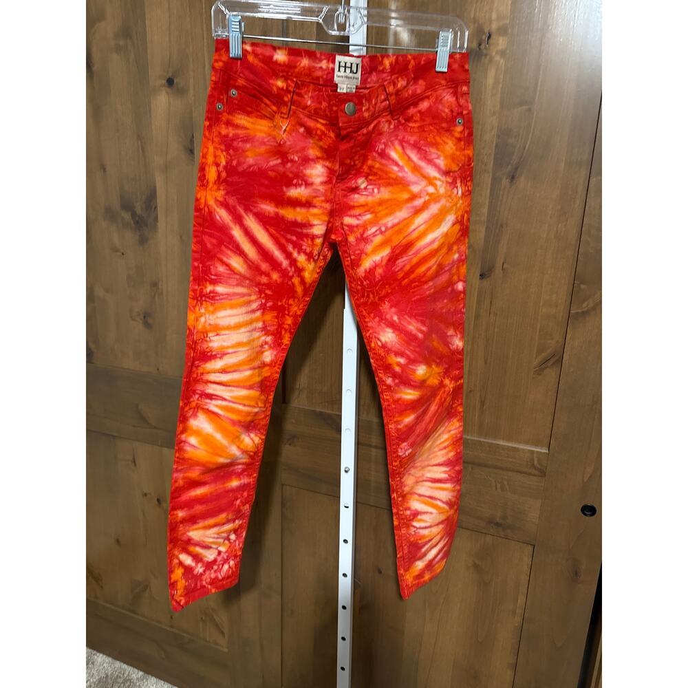 Haute Hippie tie dye ankle skinny jeans, 27, NWOT, low rise, Y2K, concert